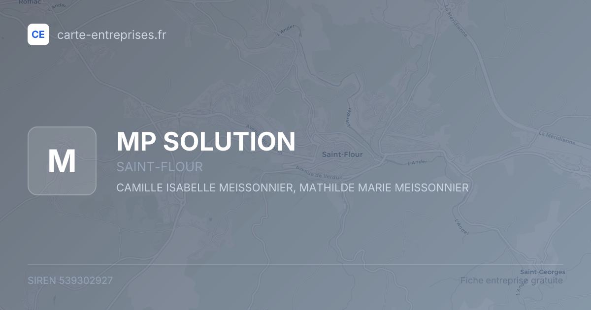 MP SOLUTION — 539302927 — fiche entreprise