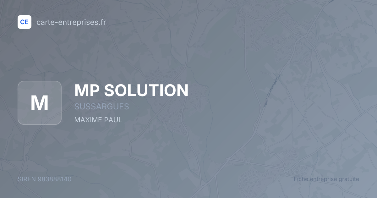MP SOLUTION — 983888140 — fiche entreprise