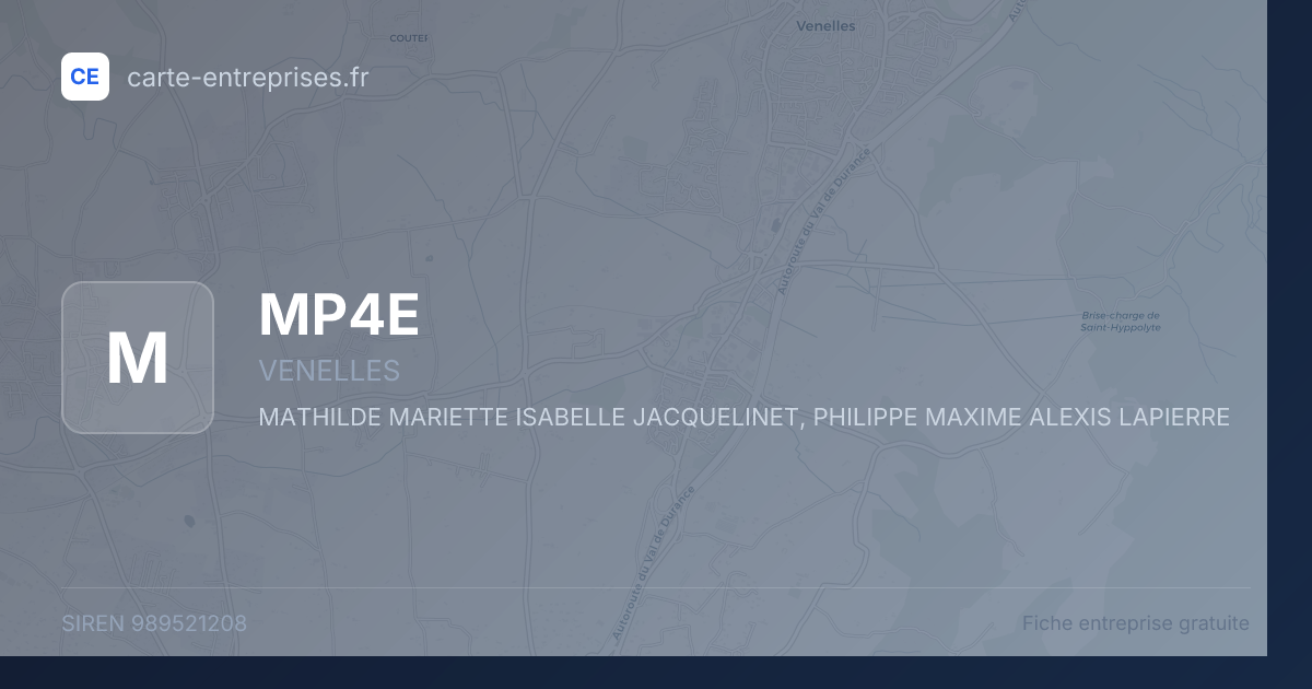 MP4E — 989521208 — fiche entreprise