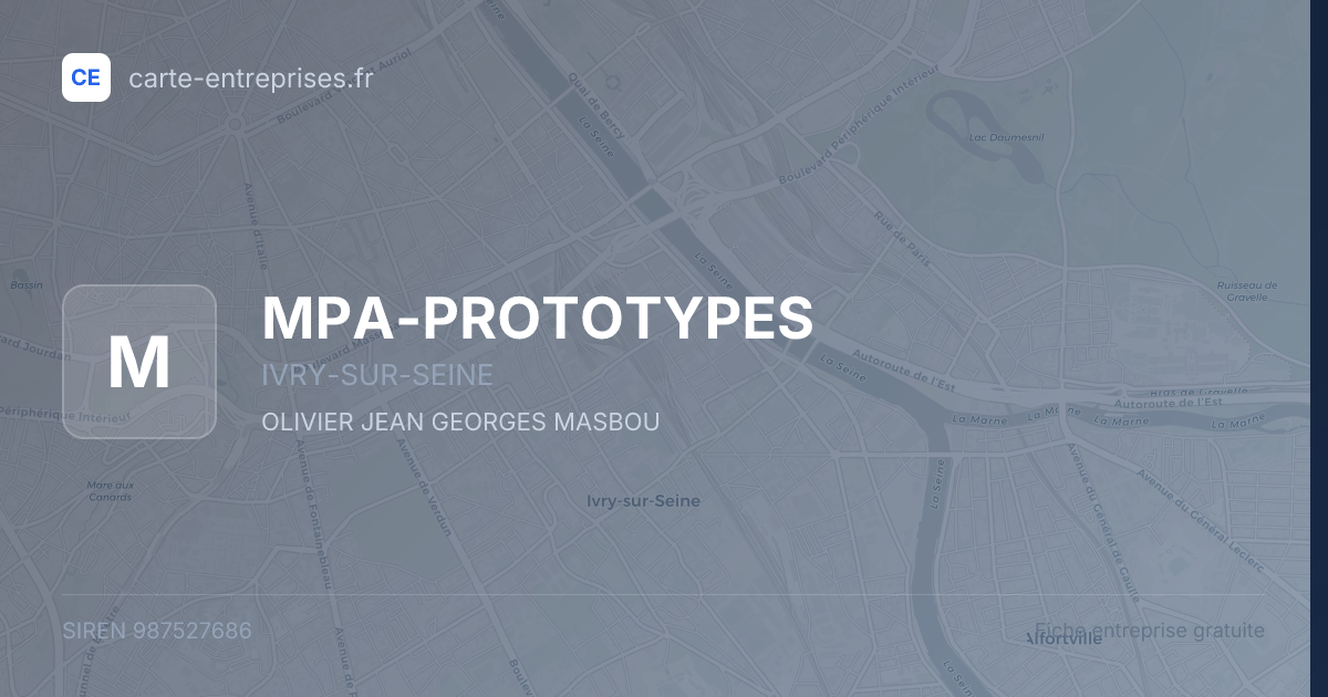 MPA-PROTOTYPES — 987527686 — fiche entreprise
