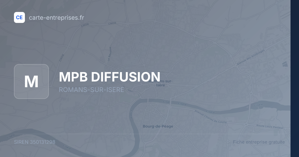 MPB DIFFUSION — 350131298 — fiche entreprise