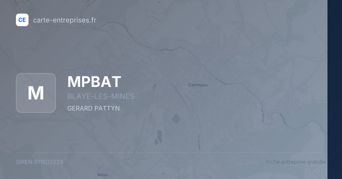 MPBAT — 511602229 — fiche entreprise