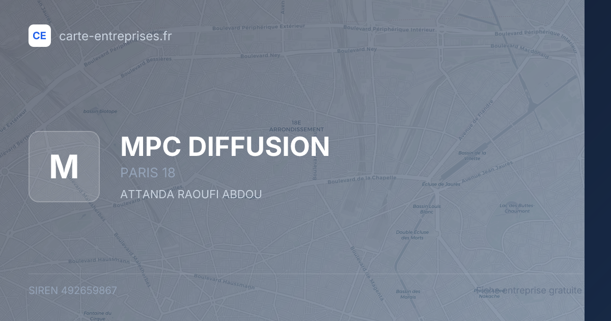 MPC DIFFUSION — 492659867 — fiche entreprise