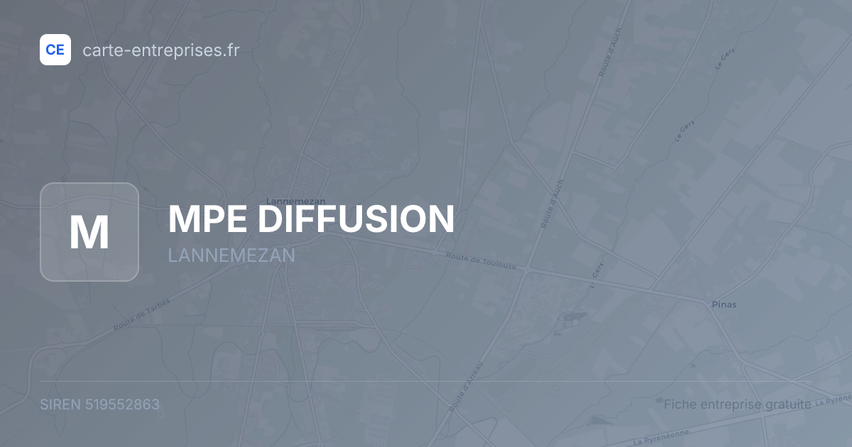 MPE DIFFUSION — 519552863 — fiche entreprise