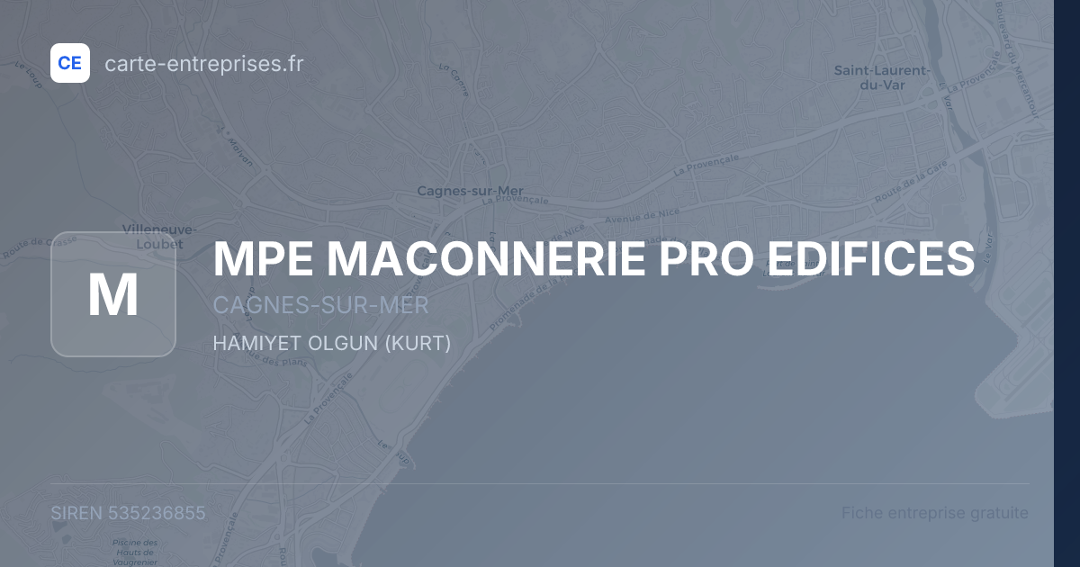 MPE MACONNERIE PRO EDIFICES — 535236855 — fiche entreprise