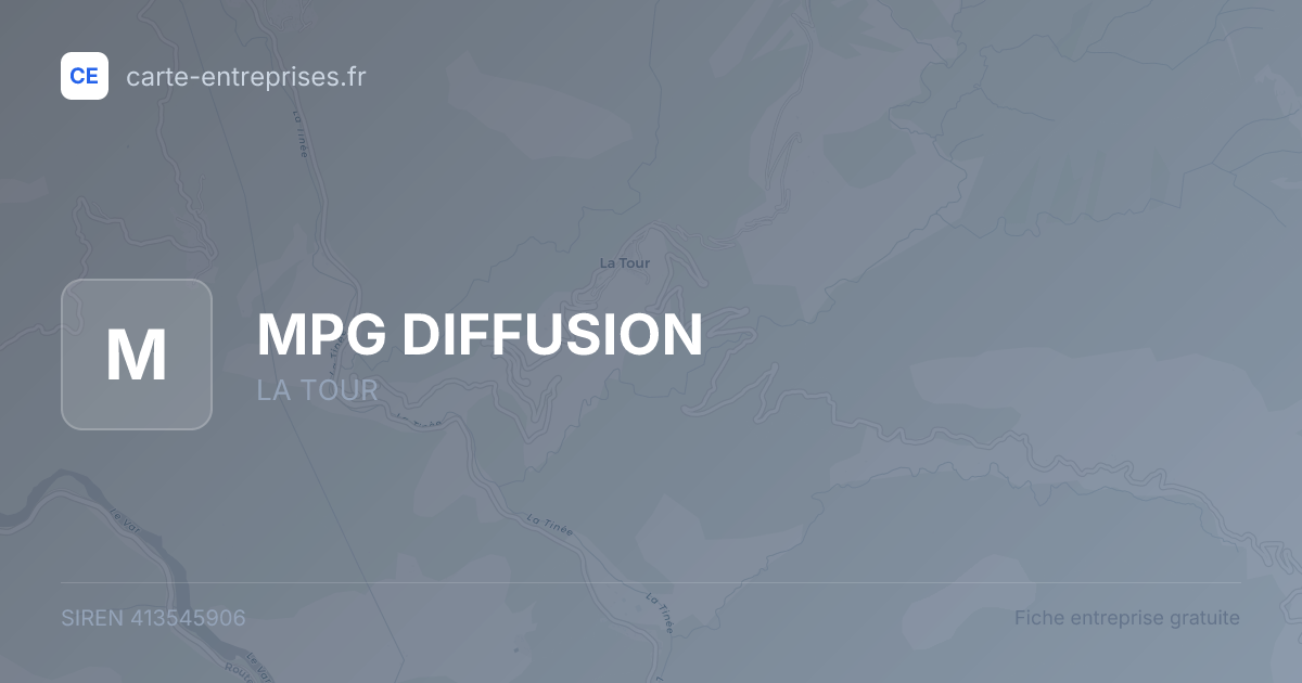MPG DIFFUSION — 413545906 — fiche entreprise