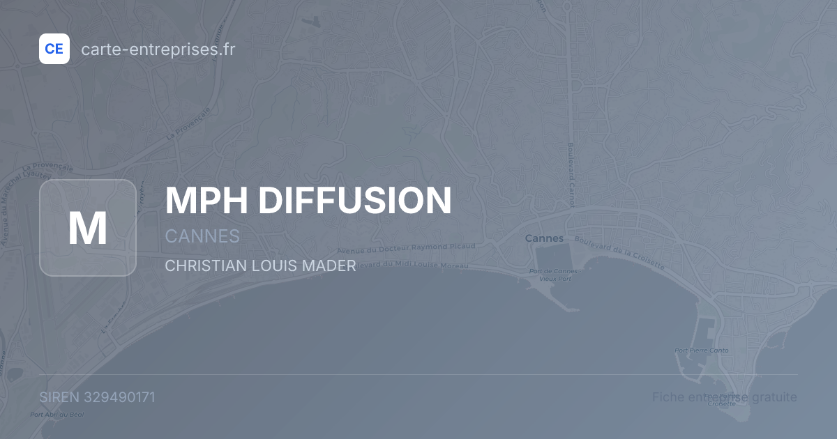 MPH DIFFUSION — 329490171 — fiche entreprise