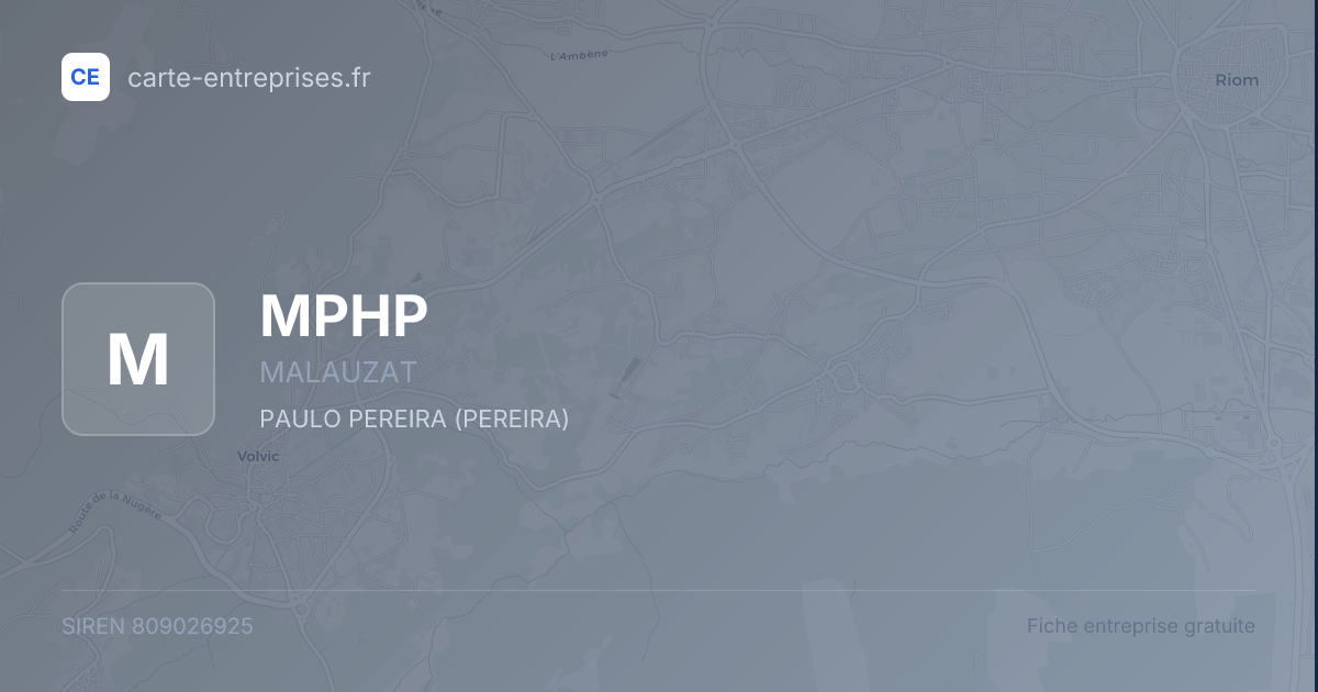 MPHP — 809026925 — fiche entreprise