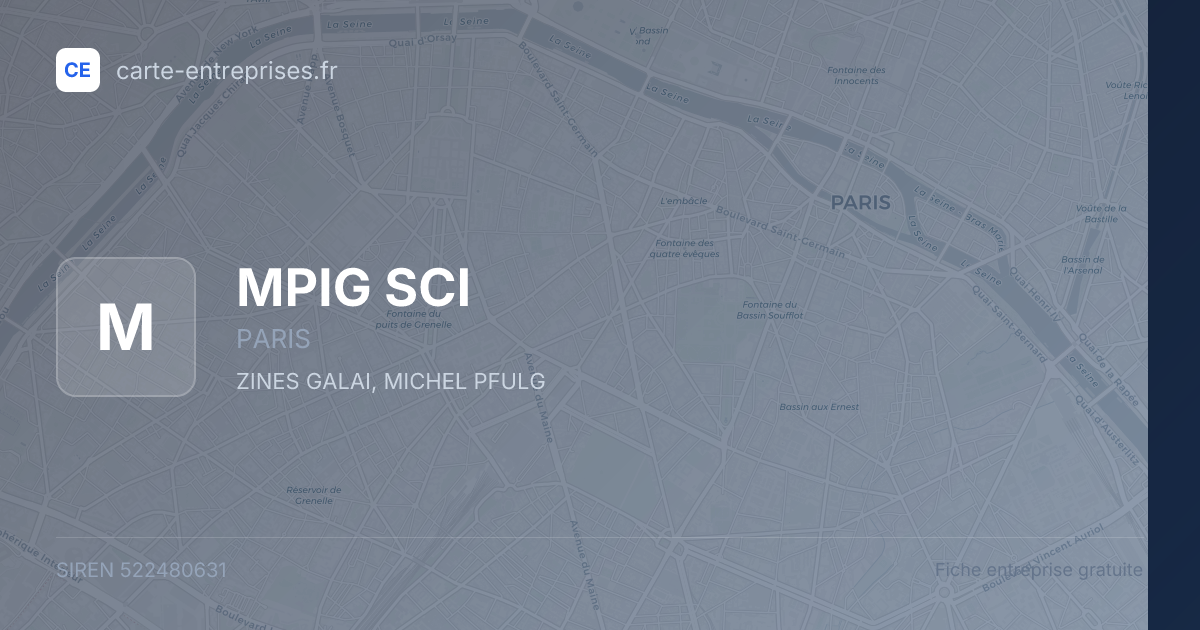 MPIG SCI — 522480631 — fiche entreprise
