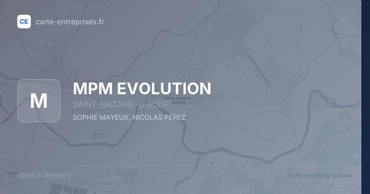 MPM EVOLUTION — 808938070 — fiche entreprise