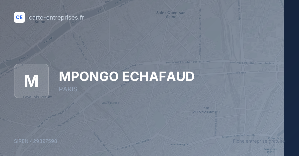 MPONGO ECHAFAUD — 429897598 — fiche entreprise
