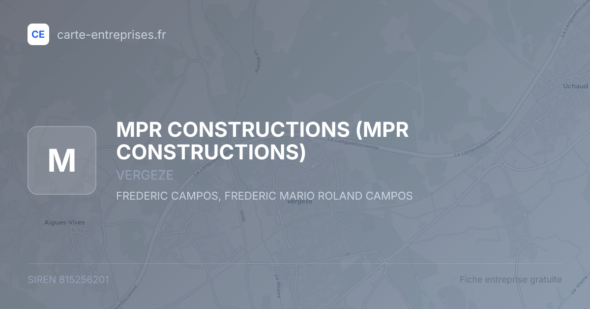 MPR CONSTRUCTIONS — 815256201 — fiche entreprise