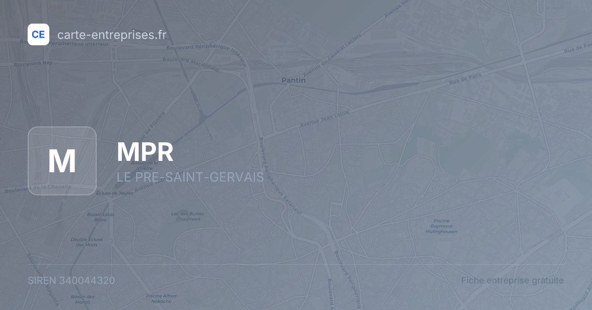 MPR — 340044320 — fiche entreprise