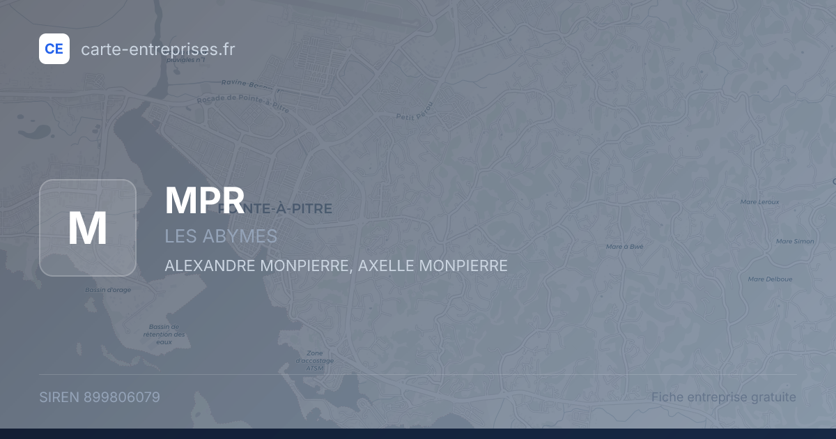 MPR — 899806079 — fiche entreprise