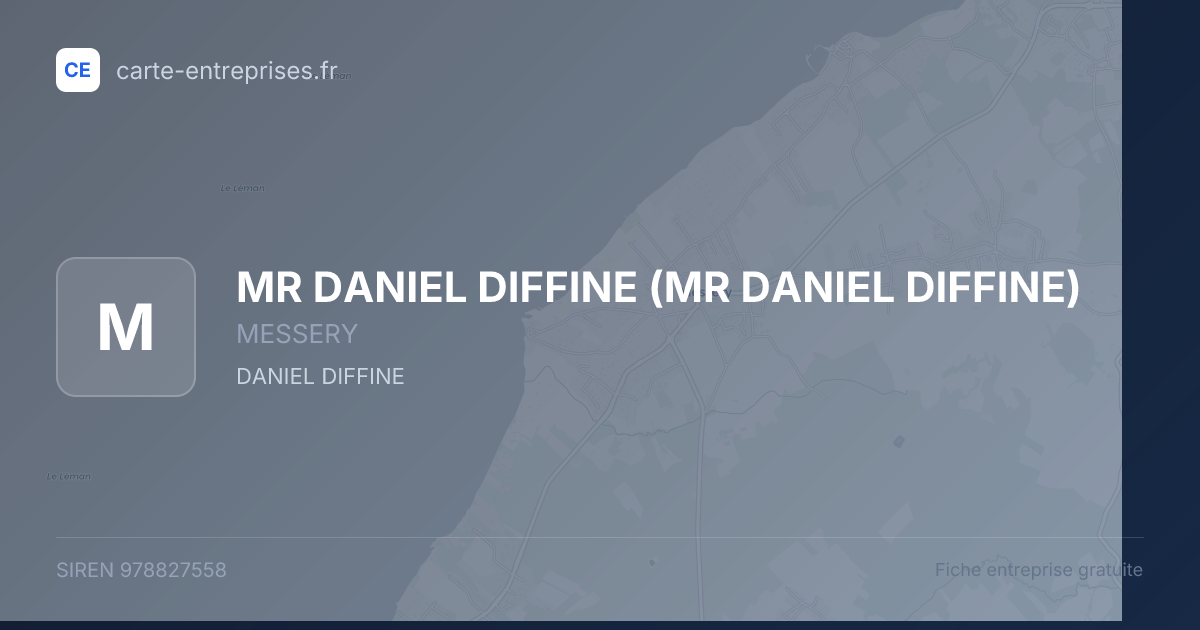 MR DANIEL DIFFINE — 978827558 — fiche entreprise