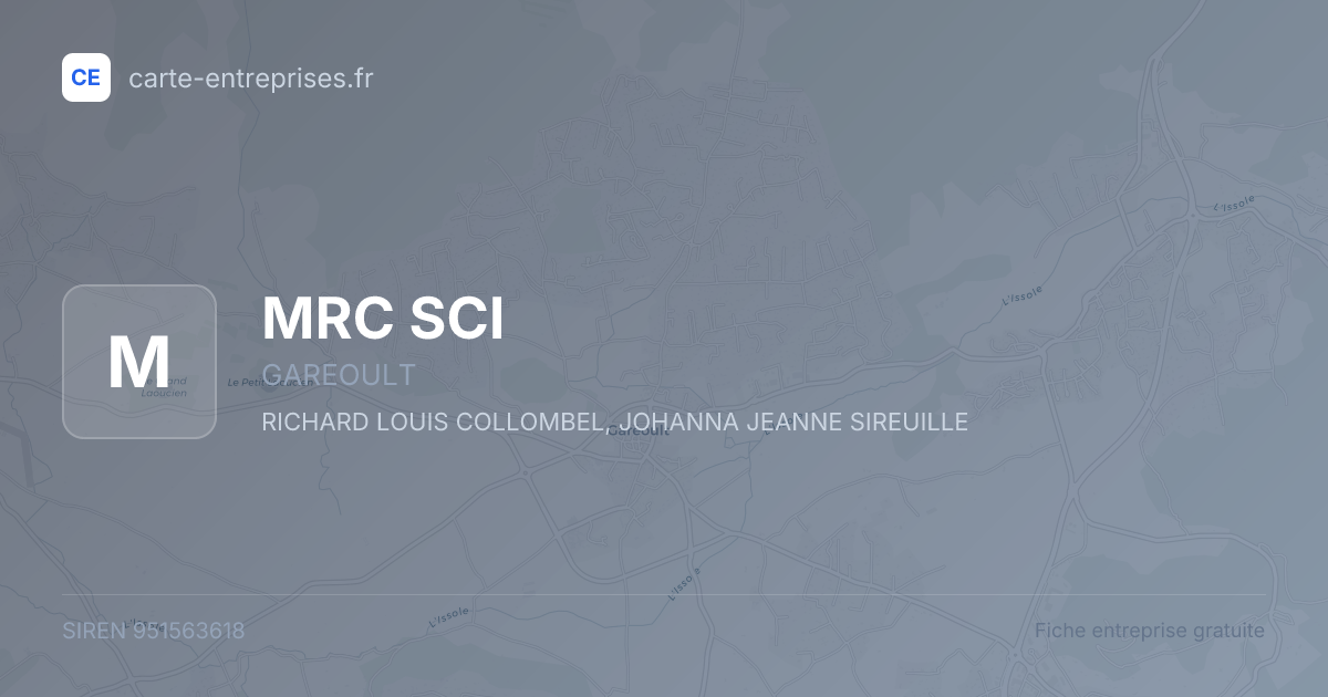 MRC SCI — 951563618 — fiche entreprise