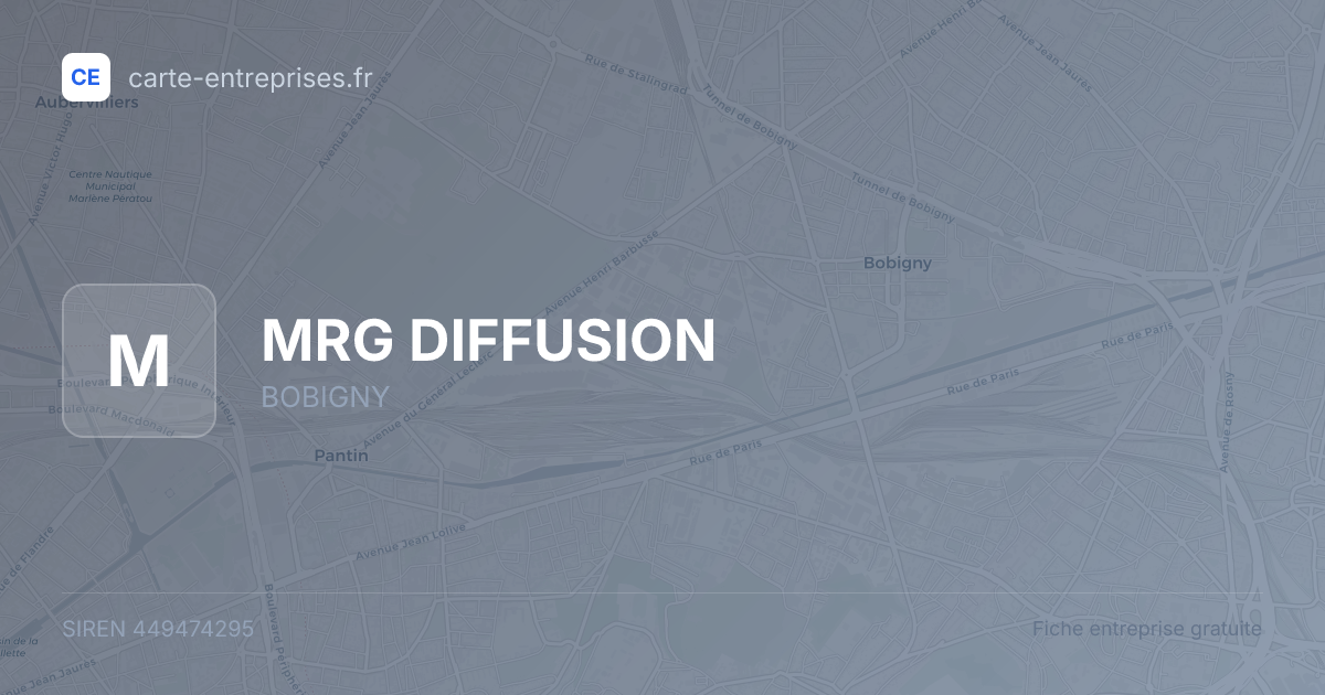 MRG DIFFUSION — 449474295 — fiche entreprise
