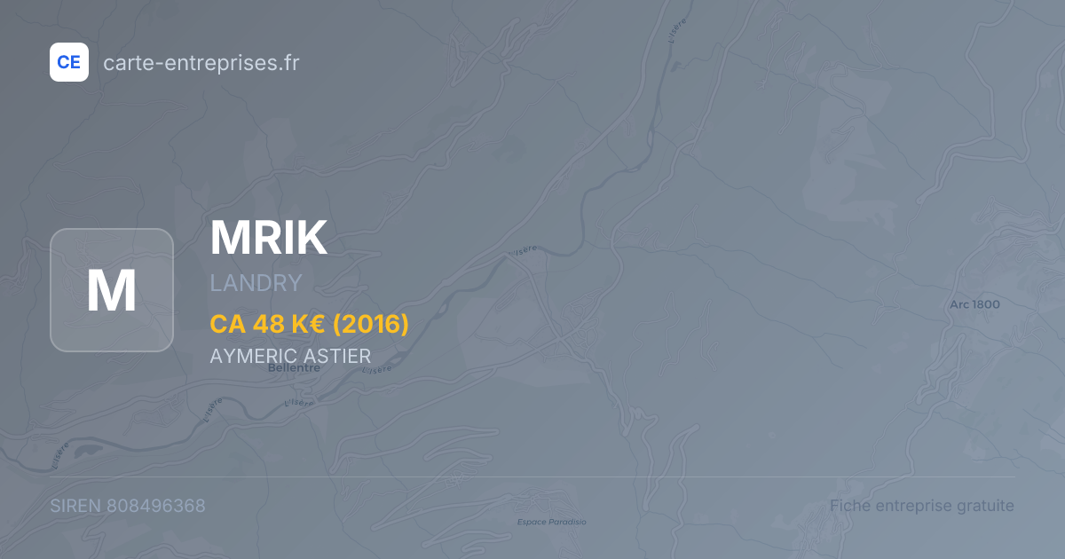 MRIK — 808496368 — fiche entreprise