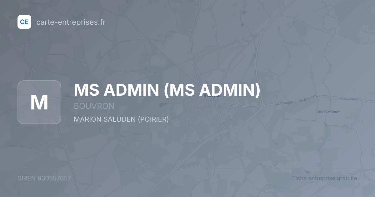 MS ADMIN — 930557657 — fiche entreprise