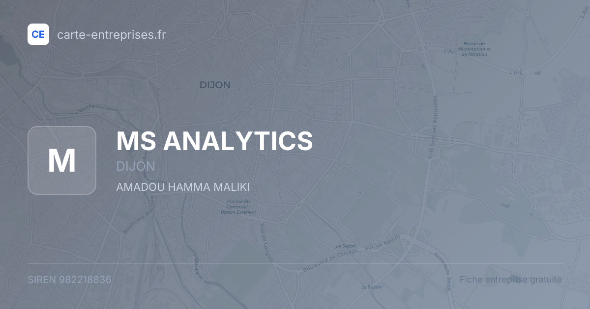 MS ANALYTICS — 982218836 — fiche entreprise