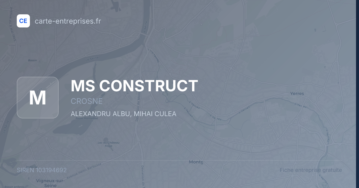 MS CONSTRUCT — 103194692 — fiche entreprise
