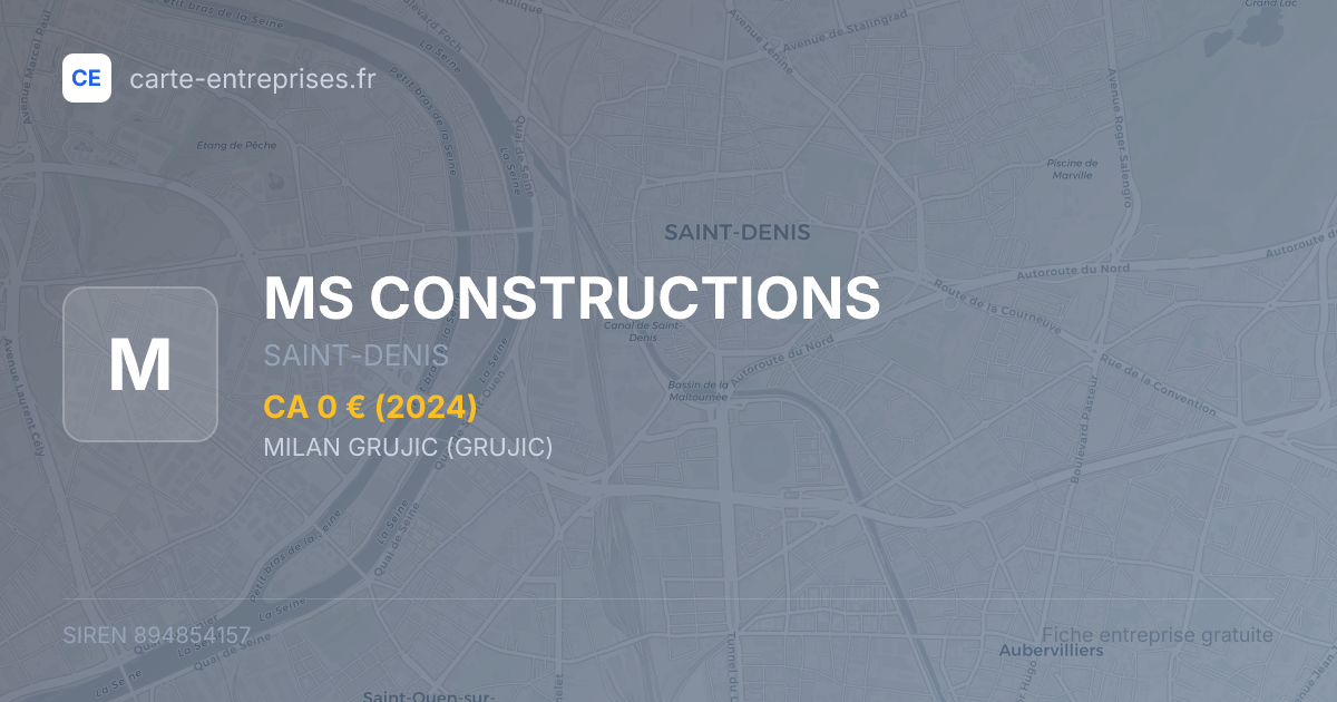 MS CONSTRUCTIONS — 894854157 — fiche entreprise