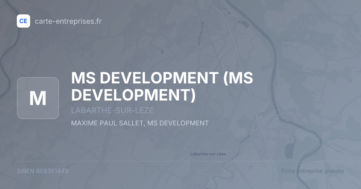 MS DEVELOPMENT — 808351449 — fiche entreprise