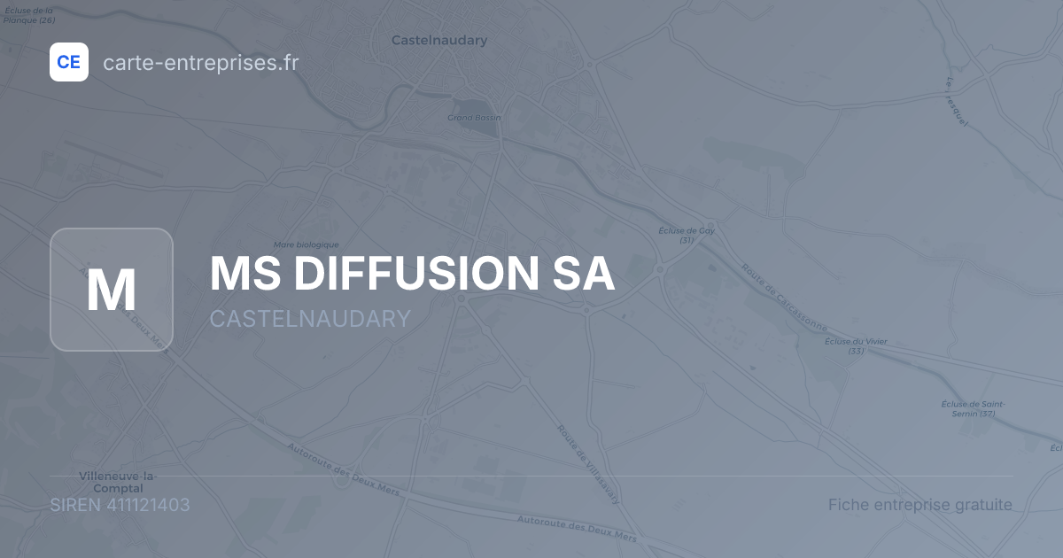 MS DIFFUSION SA — 411121403 — fiche entreprise