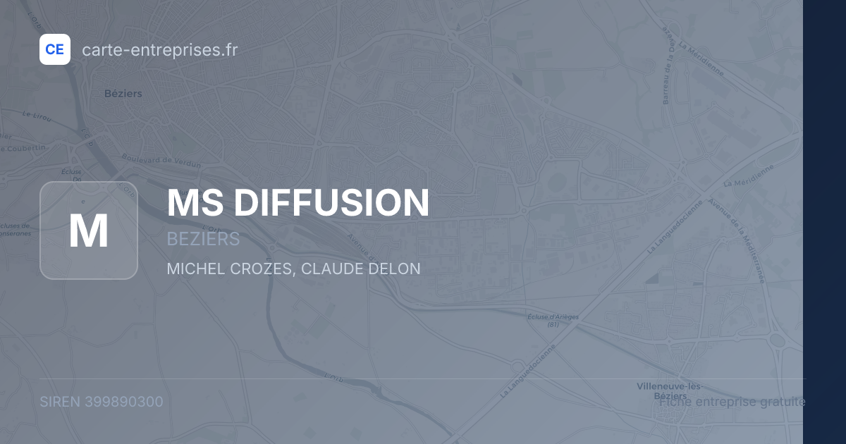 MS DIFFUSION — 399890300 — fiche entreprise
