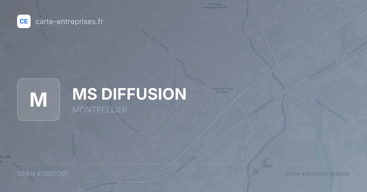 MS DIFFUSION — 413807397 — fiche entreprise