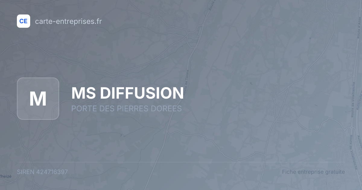 MS DIFFUSION — 424716397 — fiche entreprise