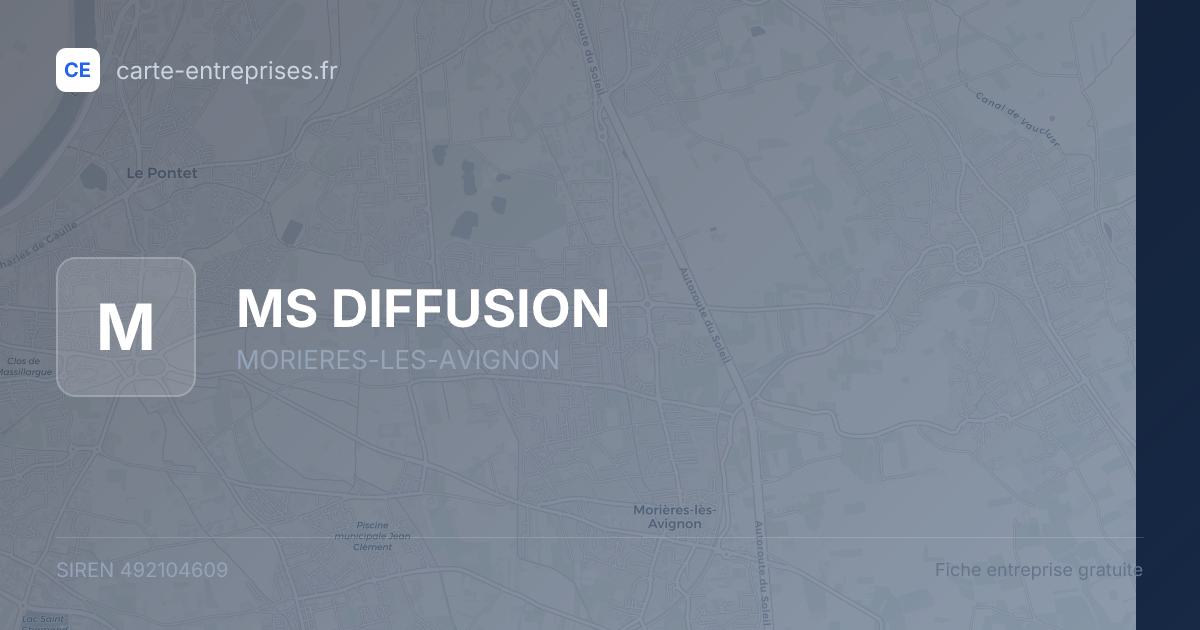 MS DIFFUSION — 492104609 — fiche entreprise