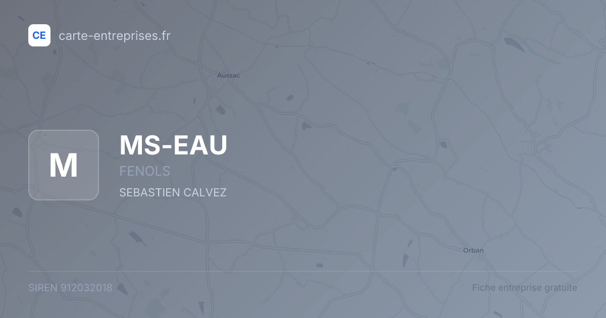 MS-EAU — 912032018 — fiche entreprise