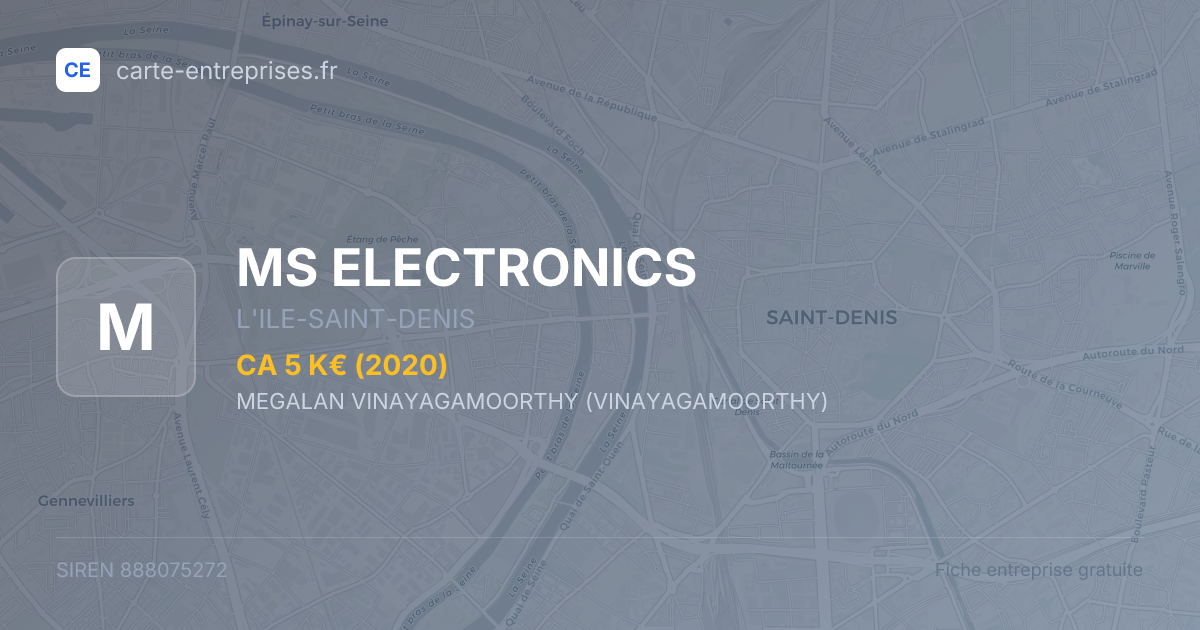 MS ELECTRONICS — 888075272 — fiche entreprise