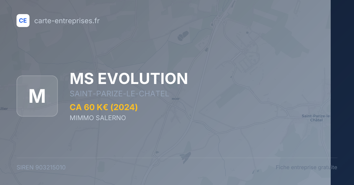 MS EVOLUTION — 903215010 — fiche entreprise