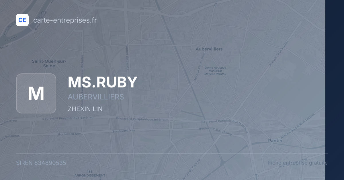 MS.RUBY — 834890535 — fiche entreprise