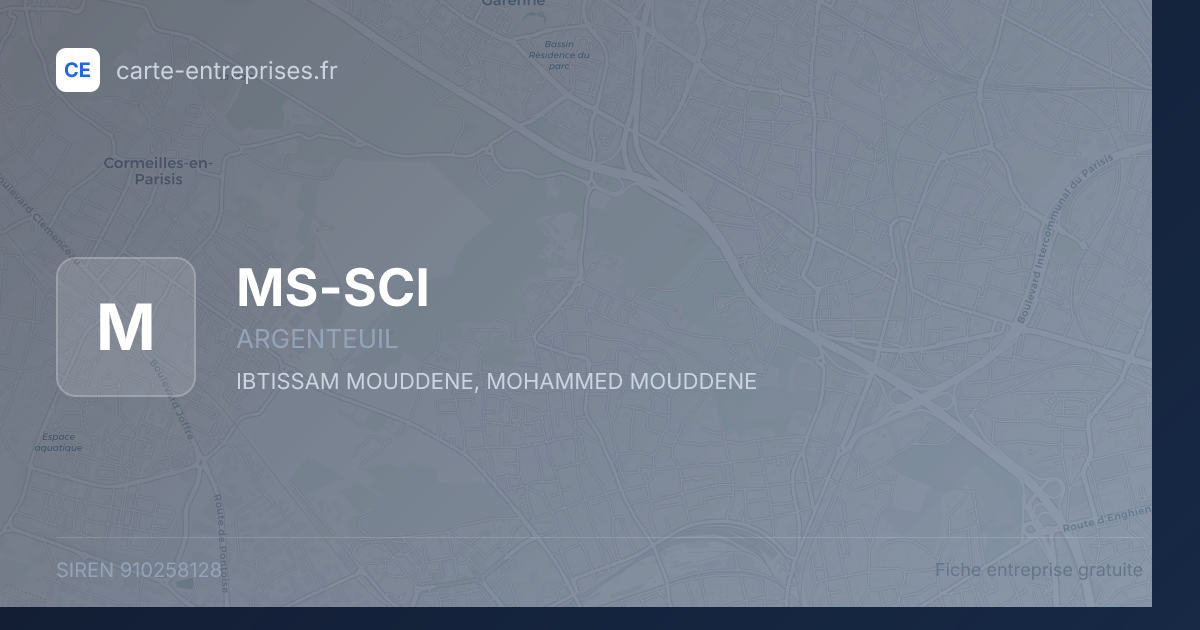 MS-SCI — 910258128 — fiche entreprise