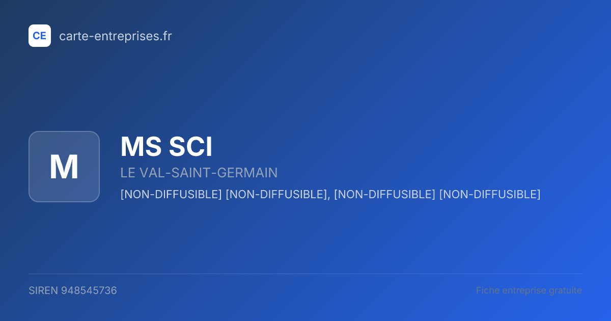 MS SCI — 948545736 — fiche entreprise
