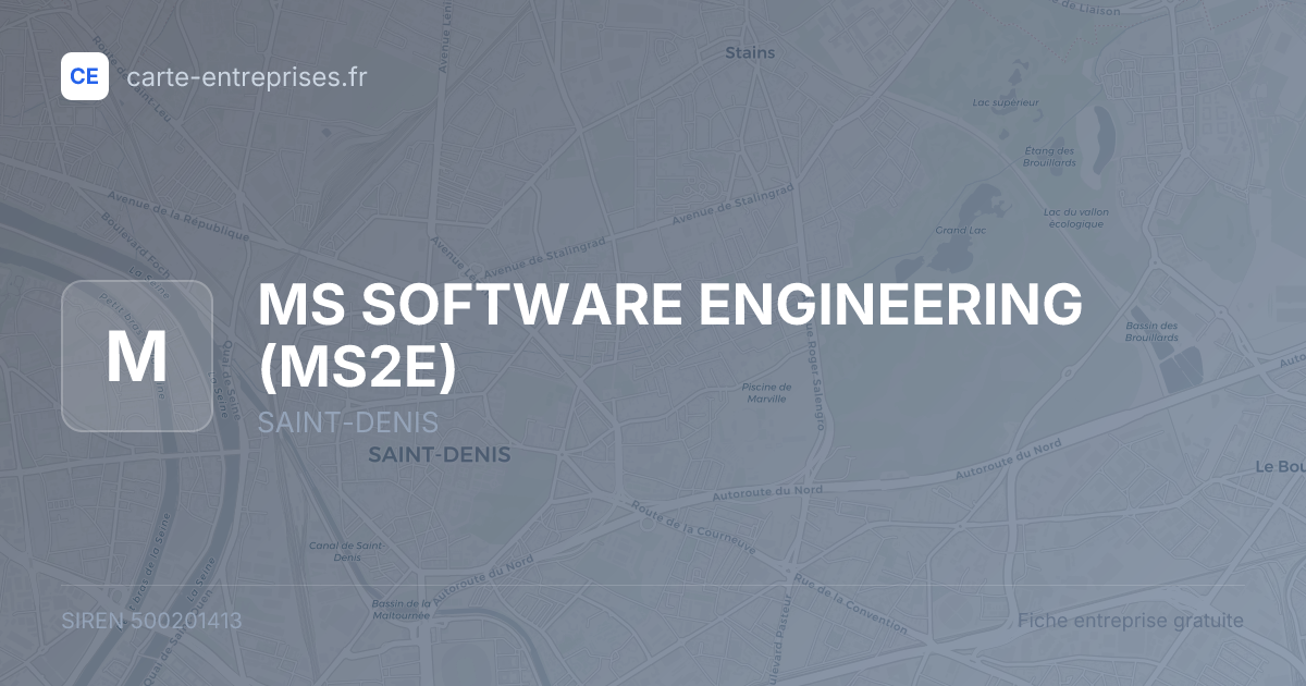 MS SOFTWARE ENGINEERING (MS2E) — 500201413 — fiche entreprise