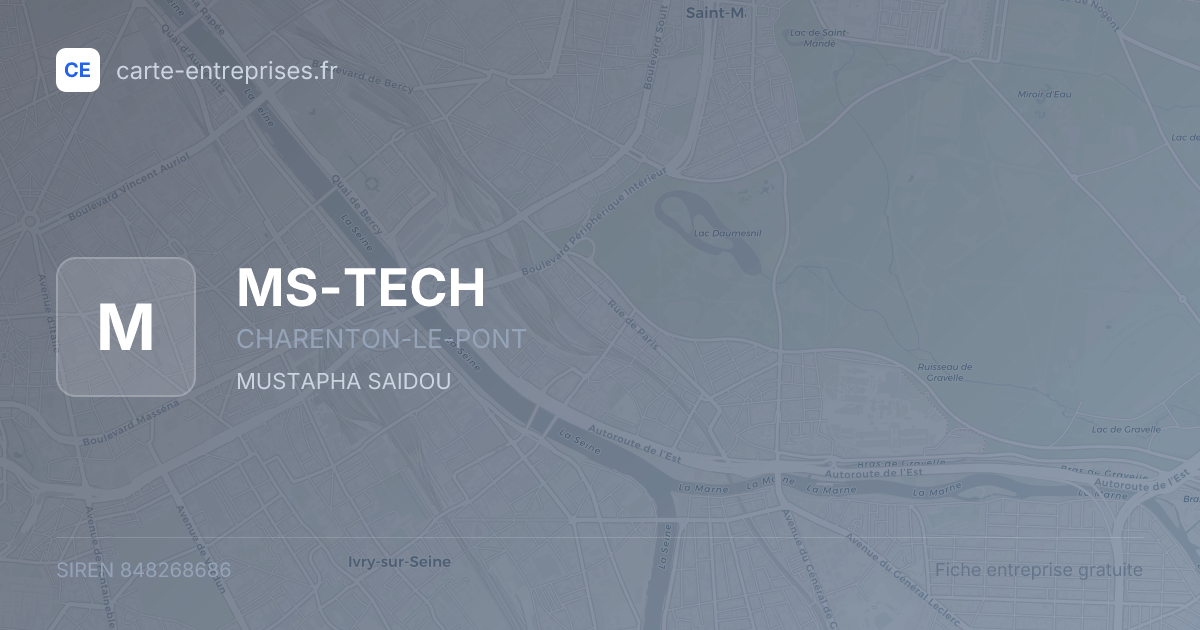 MS-TECH — 848268686 — fiche entreprise