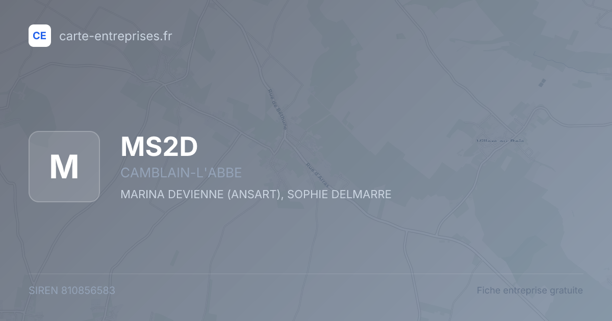 MS2D — 810856583 — fiche entreprise