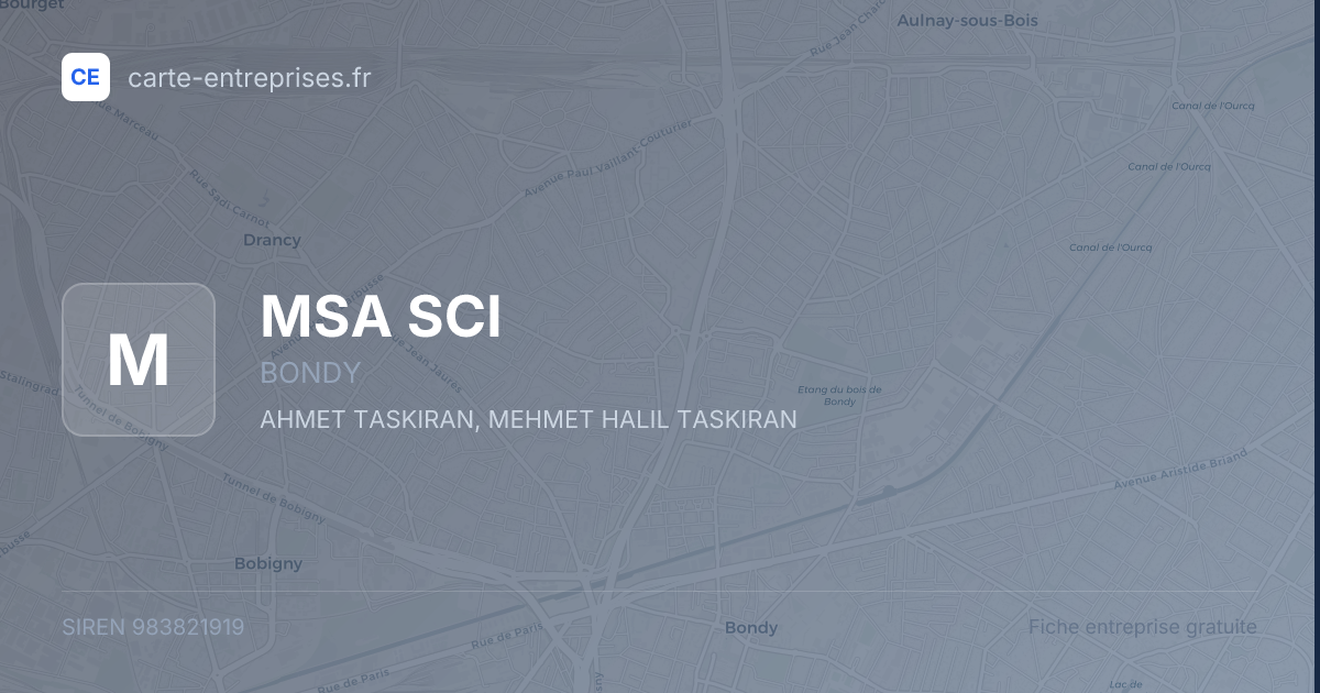 MSA SCI — 983821919 — fiche entreprise
