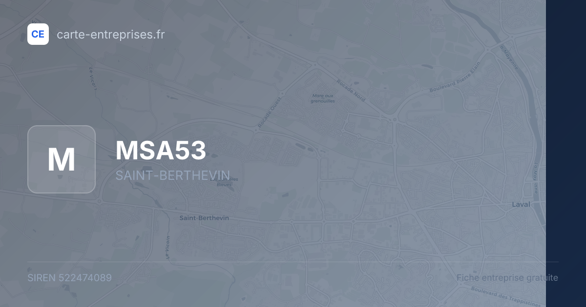 MSA53 — 522474089 — fiche entreprise