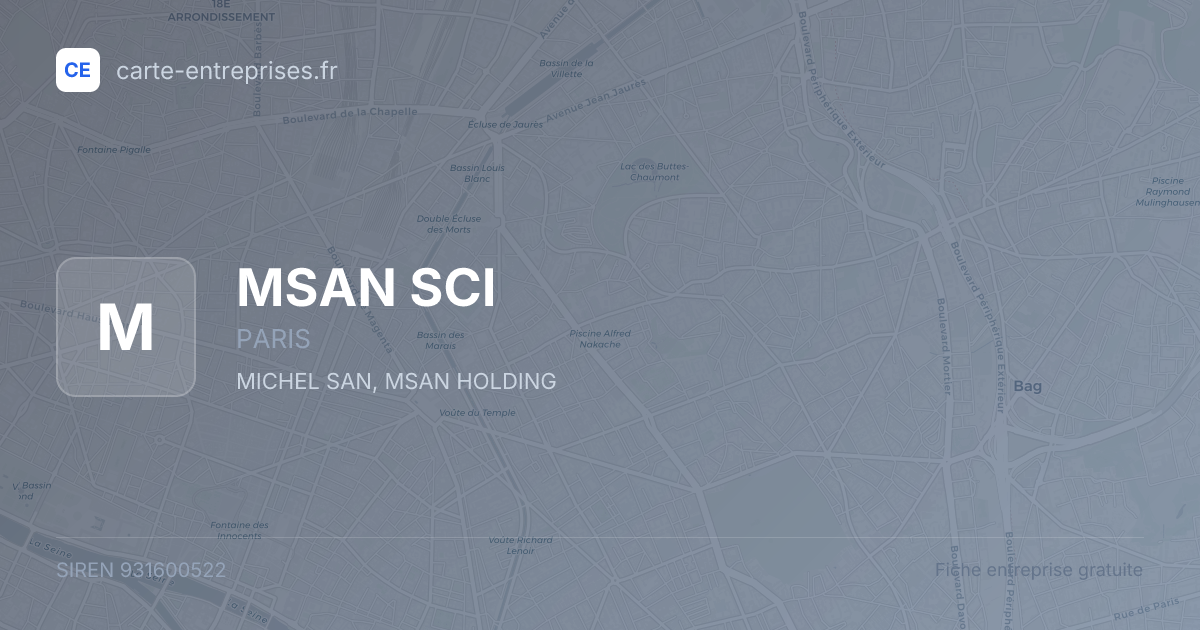 MSAN SCI — 931600522 — fiche entreprise