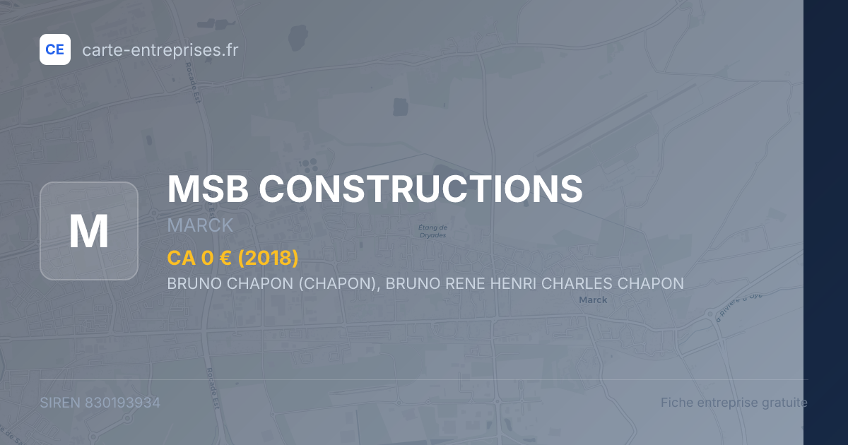 MSB CONSTRUCTIONS — 830193934 — fiche entreprise