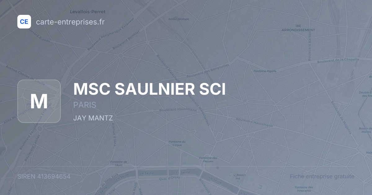 MSC SAULNIER SCI — 413694654 — fiche entreprise