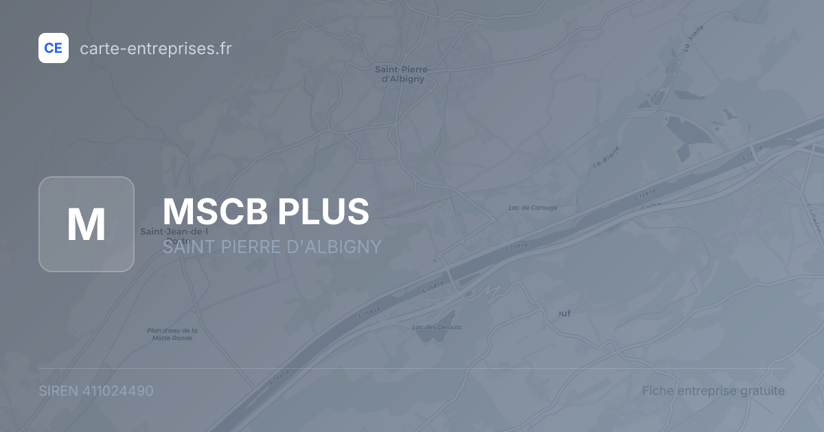 MSCB PLUS — 411024490 — fiche entreprise