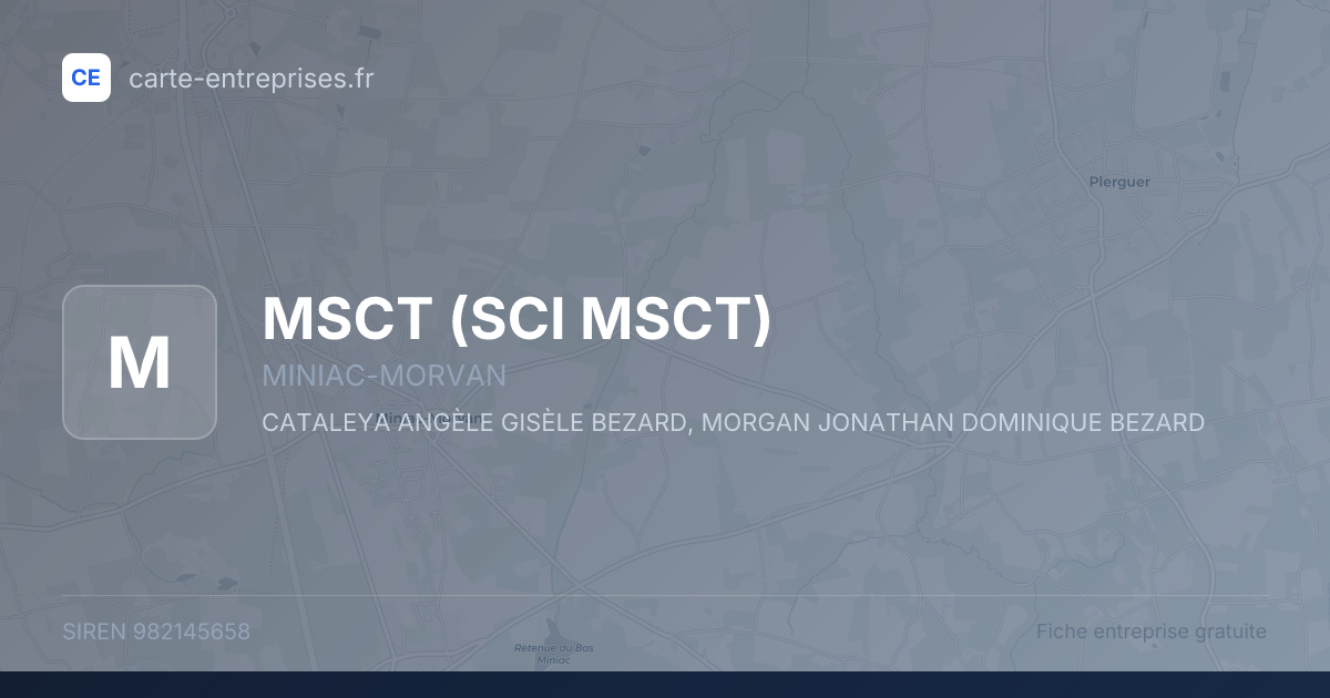MSCT (SCI MSCT) — 982145658 — fiche entreprise