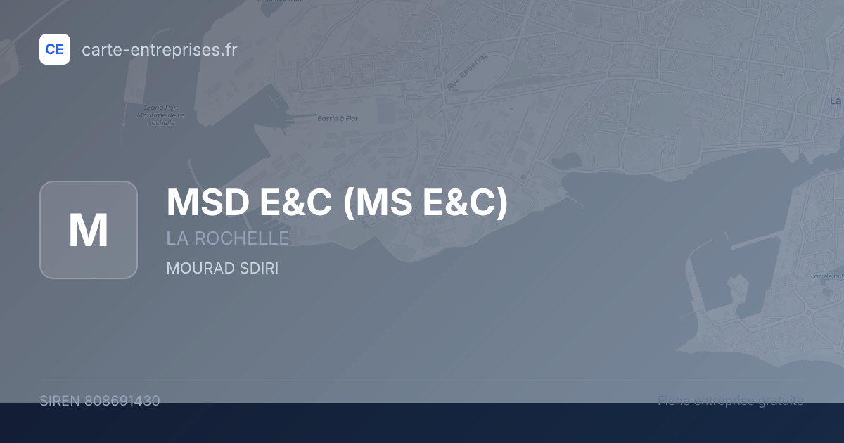 MSD E&C (MS E&C) — 808691430 — fiche entreprise