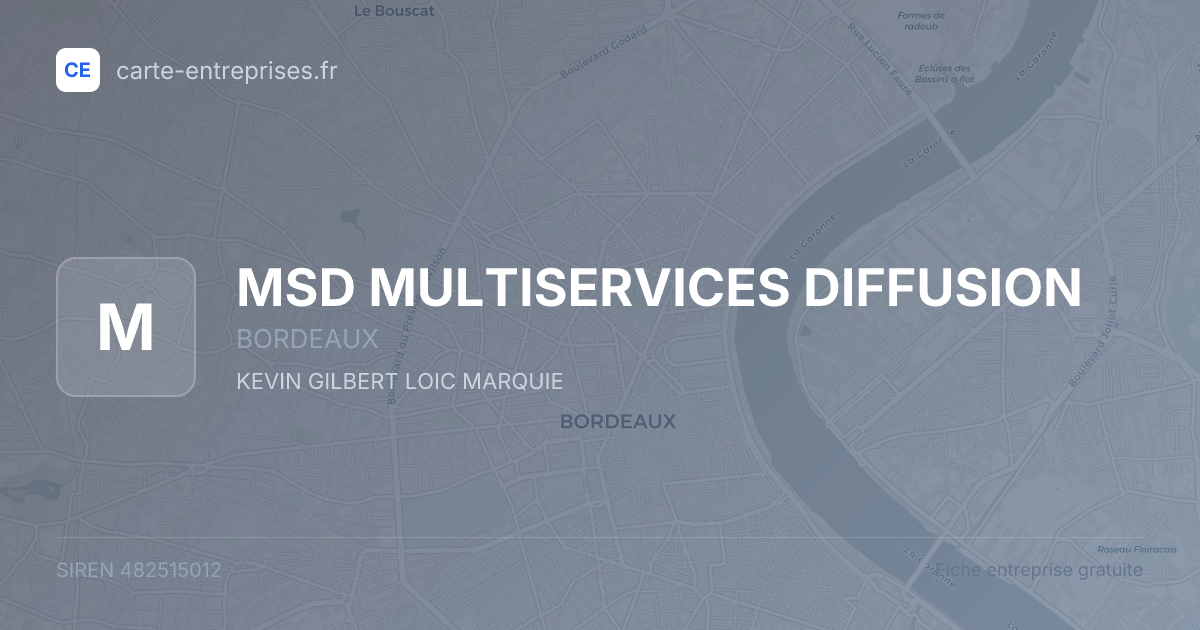 MSD MULTISERVICES DIFFUSION — 482515012 — fiche entreprise